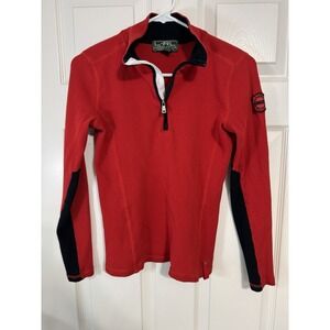 Ralph Lauren Women L-RL Active Red Block Sweater Zipper Women's Size M